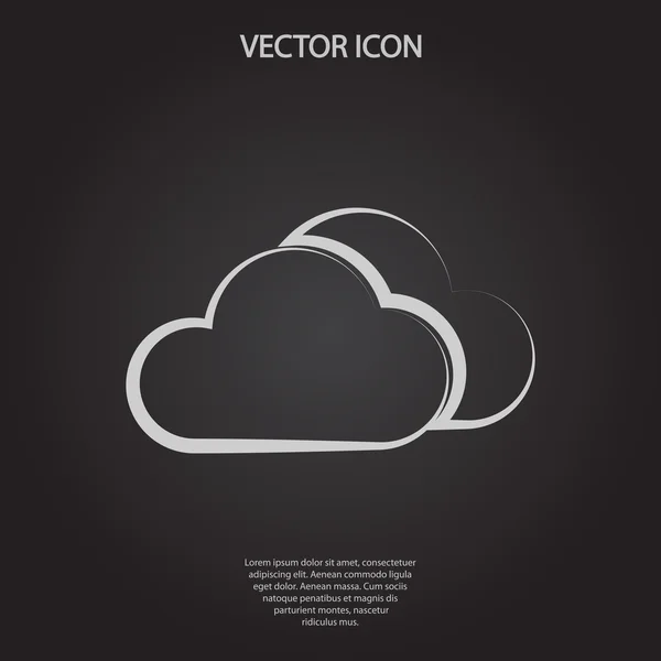 Ilustración del icono de nube — Vector de stock