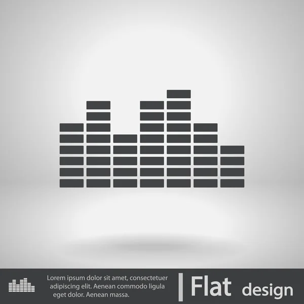 Soundwave muziek pictogram — Stockvector