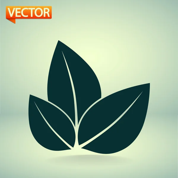 Blad pictogram — Stockvector