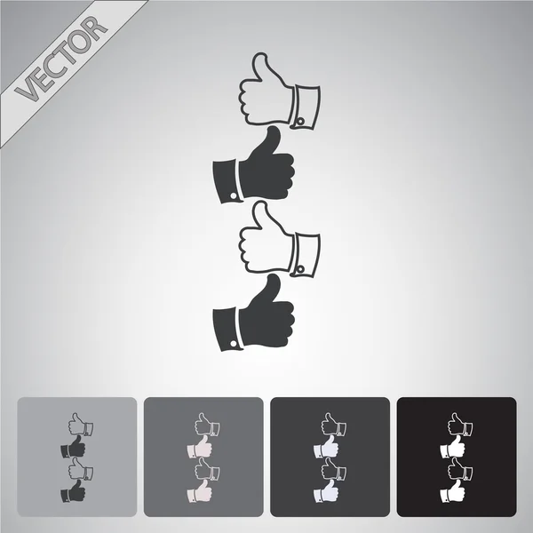 Thumb up icons — Stock Vector