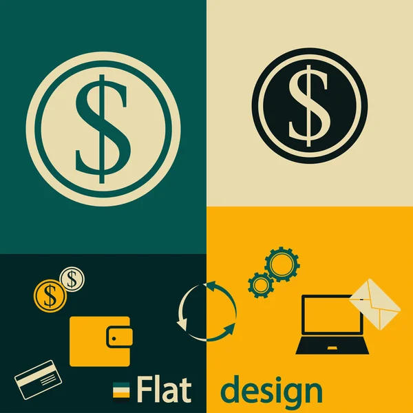 Geld pictogram ontwerp — Stockvector