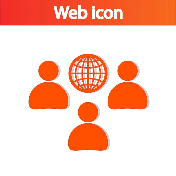 Concepto de comunicación. icono de conexión — Vector de stock