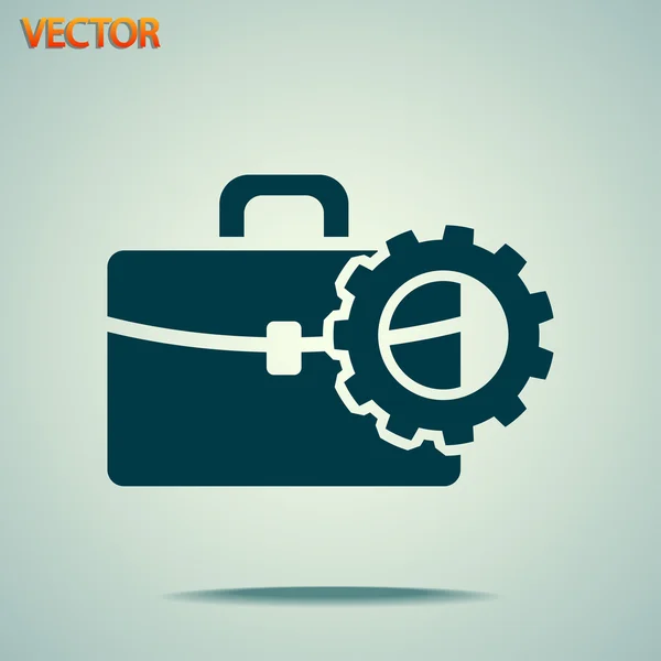 Configuración de parámetros, icono Maletín — Vector de stock