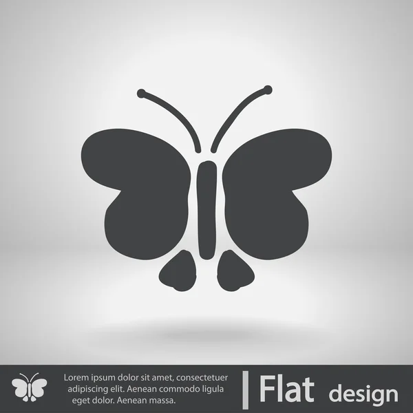 Ícono de la mariposa — Vector de stock