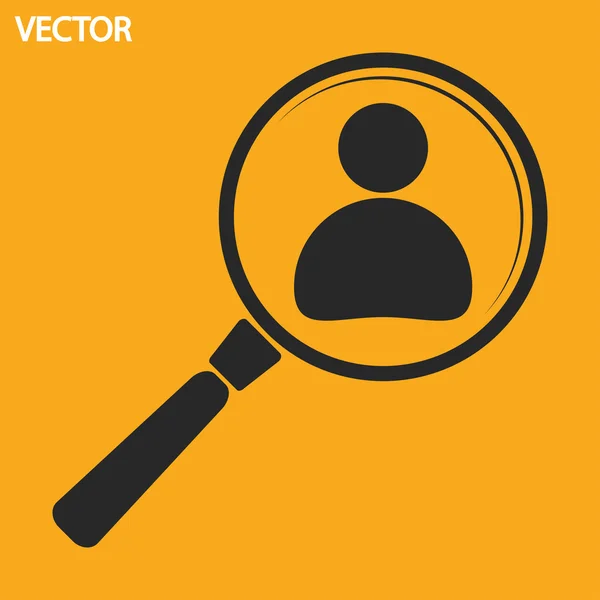 Buscando un icono de búsqueda de empleados — Vector de stock