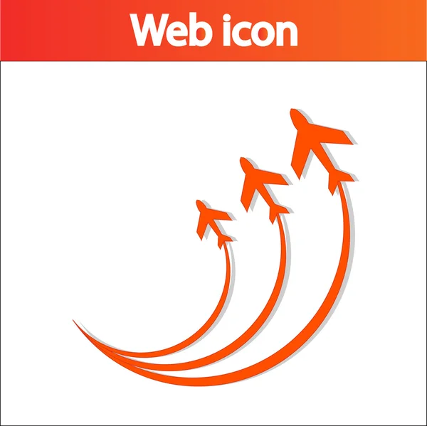 Icono del avión — Vector de stock