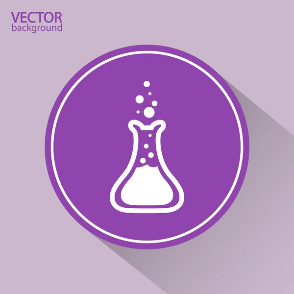 Icono de vidrio de laboratorio — Vector de stock