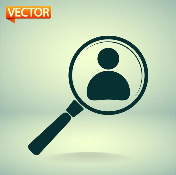 Buscando un icono de búsqueda de empleados — Vector de stock