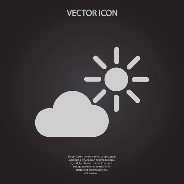 Obrázek ikony mrak — Stockový vektor