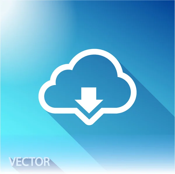 Иконка загрузки облачных вычислений — стоковый вектор
