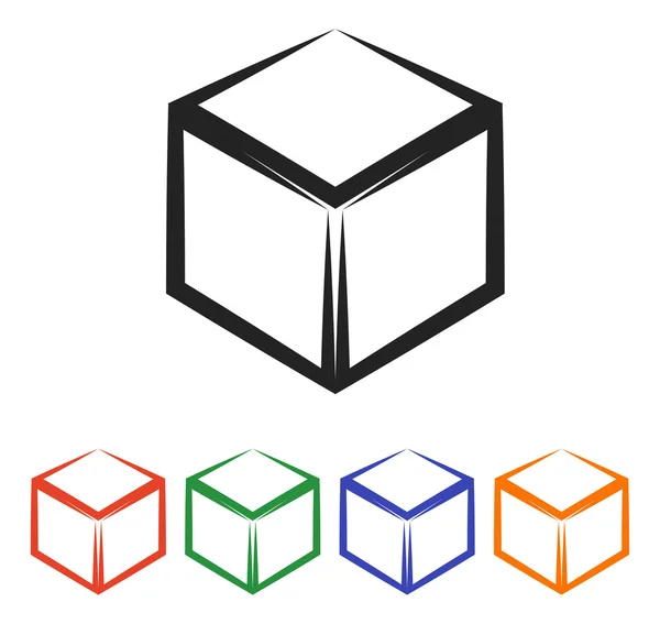 Icono de diseño del logotipo del cubo 3d — Archivo Imágenes Vectoriales