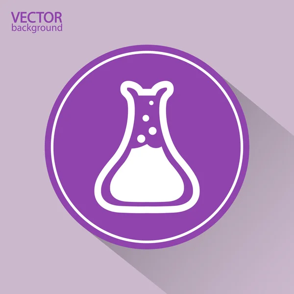 Ícone de vidro de laboratório — Vetor de Stock