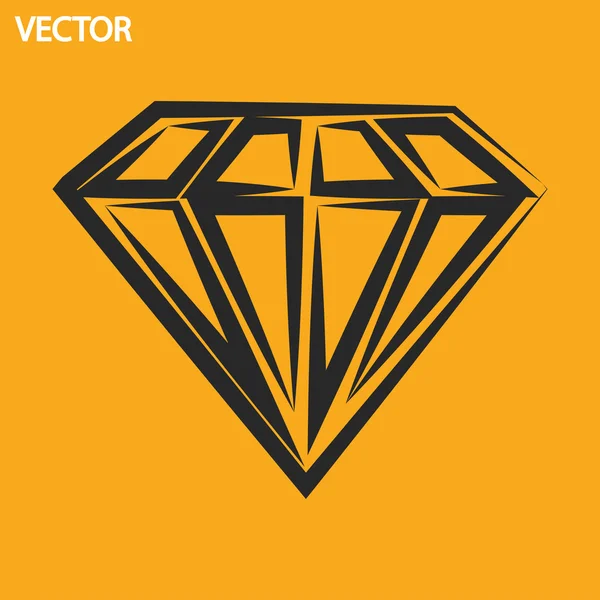 Icono de diamante — Vector de stock