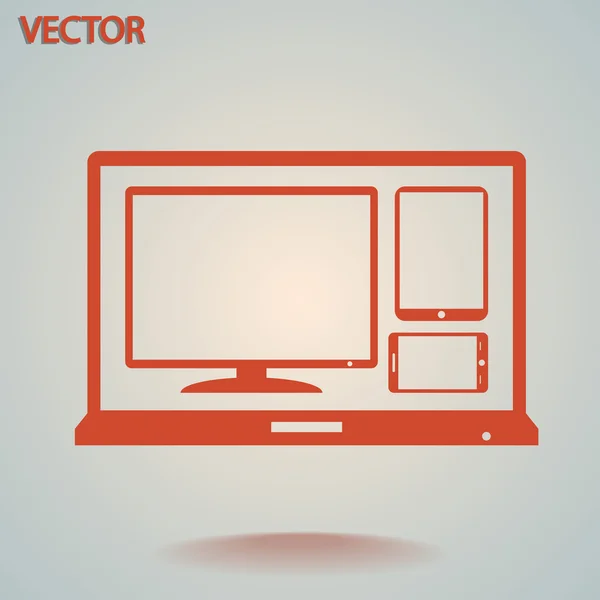 Conjunto de iconos de dispositivos electrónicos — Vector de stock