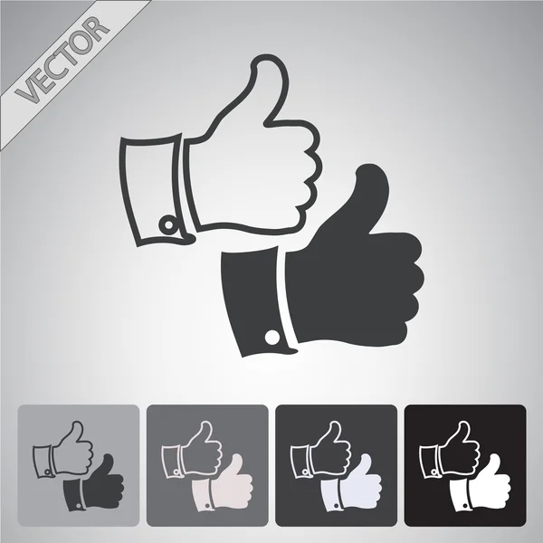 Thumb up icons — Stock Vector