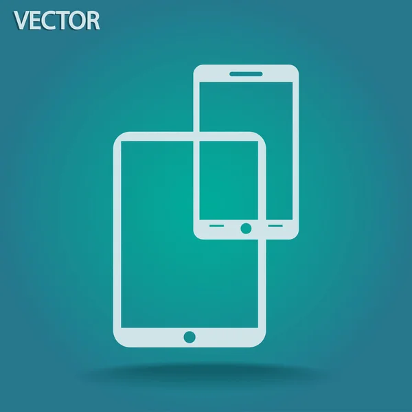 Smarta telefoner och Tablet PC-ikonen — Stock vektor