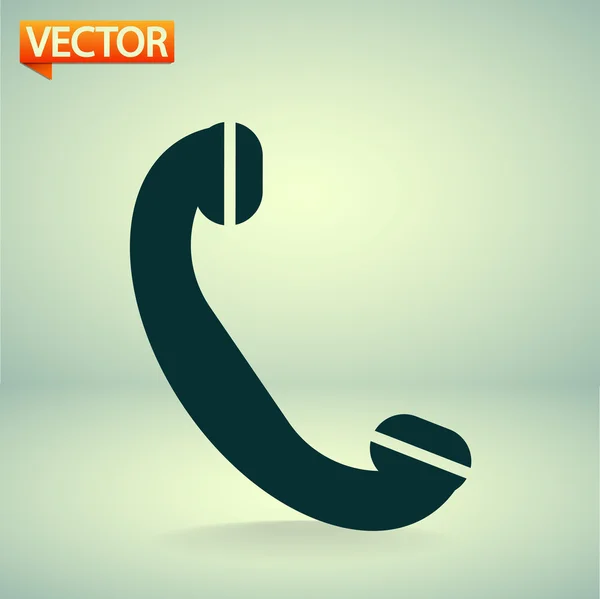 Telefoon, platte pictogram — Stockvector