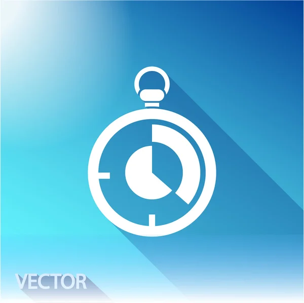 Icono del cronómetro, ilustración vectorial. estilo de diseño plano — Vector de stock