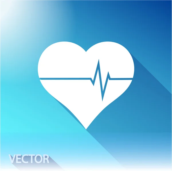 Corazón icono de diseño plano — Vector de stock