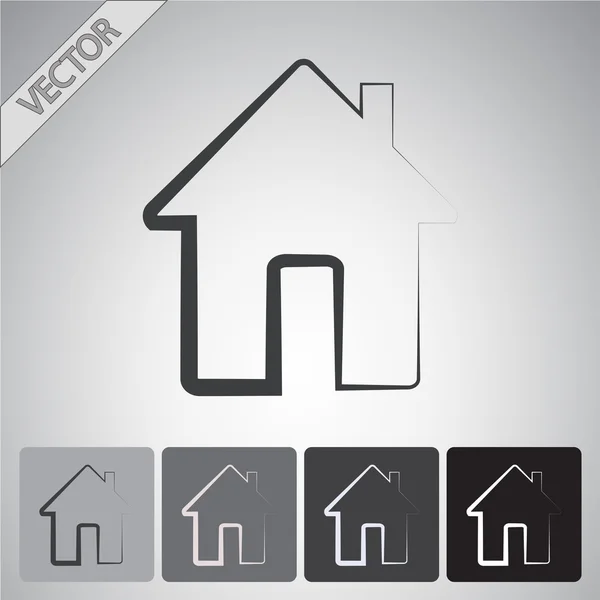 Flat House icon. — Stock Vector