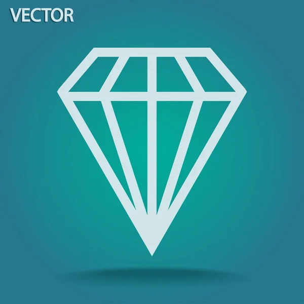 Icône diamant — Image vectorielle