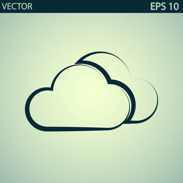 Icono de nube — Vector de stock