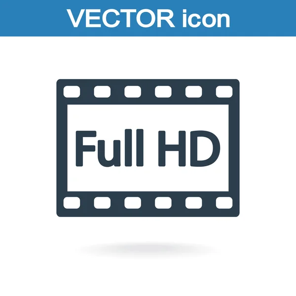 Volledige hd video pictogram — Stockvector