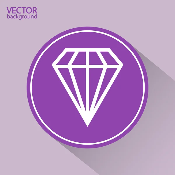 Ícone de diamante — Vetor de Stock