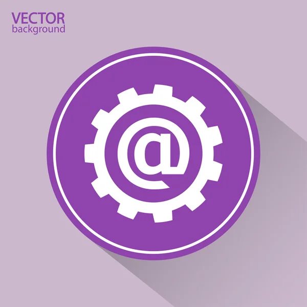 Impostazione parametri, icona internet e-mail — Vettoriale Stock