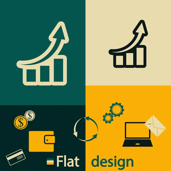 Infografía, icono del gráfico — Archivo Imágenes Vectoriales