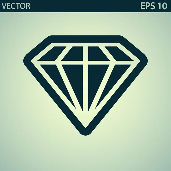 Diamantpictogram — Stockvector