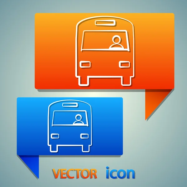 Diseño de icono de autobús — Archivo Imágenes Vectoriales