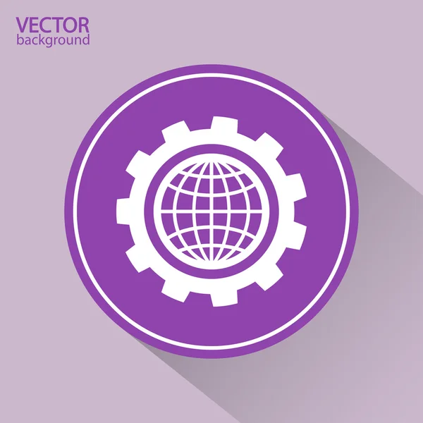 Setting parameters, globe icon. — Stock Vector