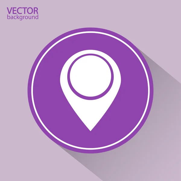 Map pointer flat icon — Stock Vector