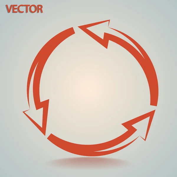 Flecha circular icono — Vector de stock