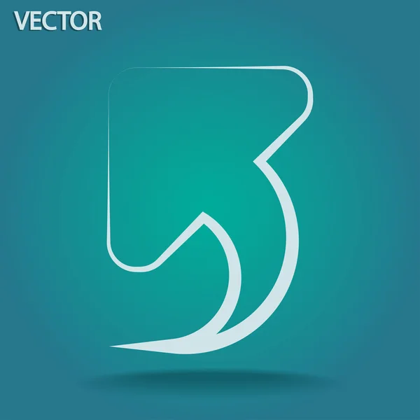 Deshacer icono, símbolo de flecha trasera — Vector de stock