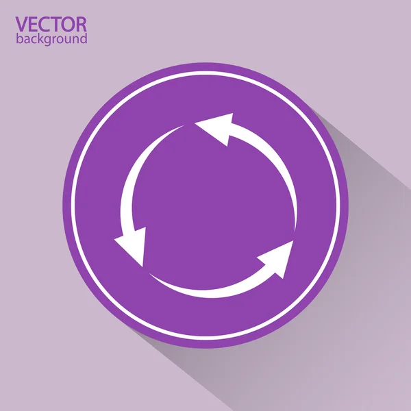 Flecha circular icono — Archivo Imágenes Vectoriales