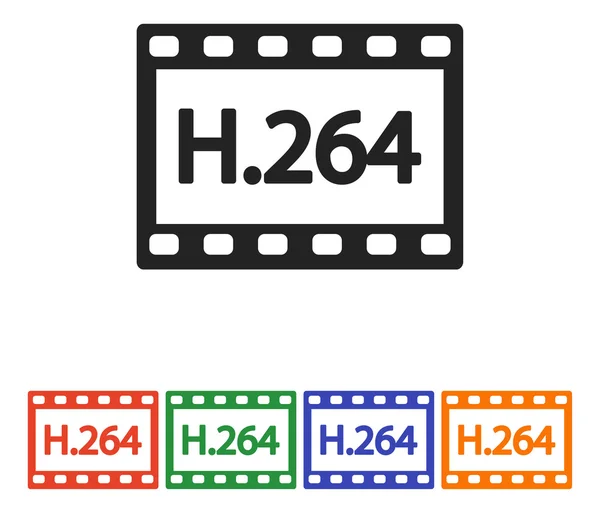 H.264 video ikonen — Stock vektor