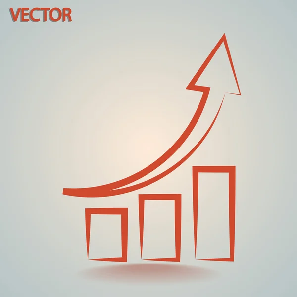 Icona del grafico — Vettoriale Stock