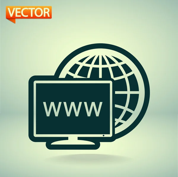 Diseño del icono del monitor — Vector de stock