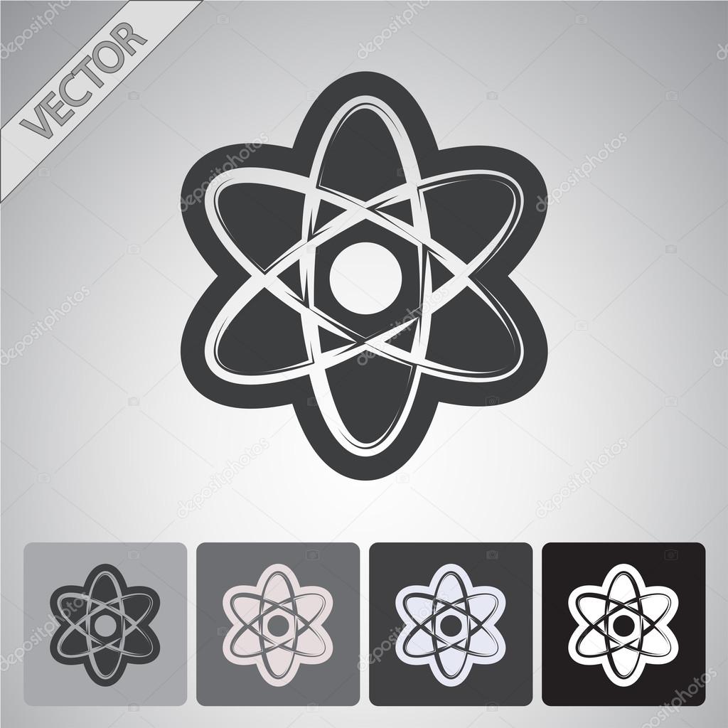 Atom icon. flat design