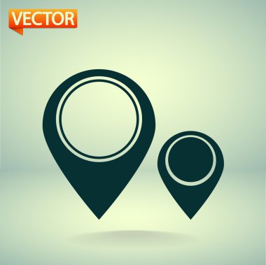 harita işaretçisi düz simgesi