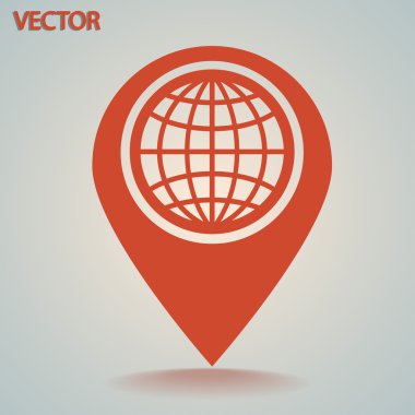 harita işaretçisi düz simgesi