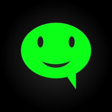 Gülümseyen baloncuk simgesi