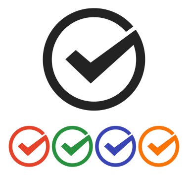 simge onaylayın. düz tasarım stil