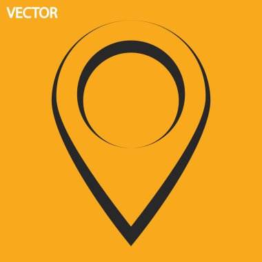 harita işaretçisi düz simgesi