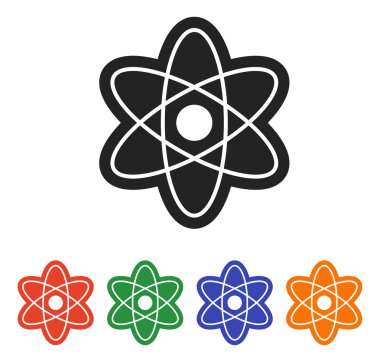 Atom simgesi. düz tasarım