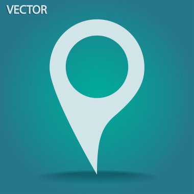 harita işaretçisi düz simgesi