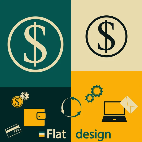 Icon дизайн гроші — стоковий вектор