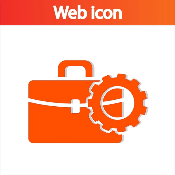 Configuración de parámetros, icono Maletín — Vector de stock